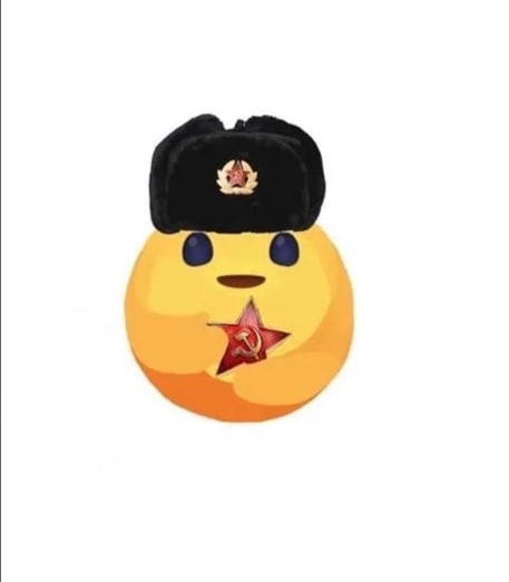 The meme is an image of the "pepe the frog" character, a green cartoon frog with a human-like face, wearing a Russian military hat and a red star on his chest. The image is captioned "I can explain why I left Russia".